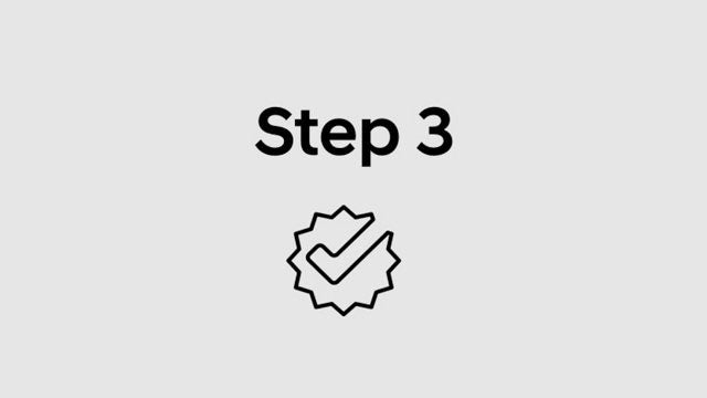 Step 3 check mark icon
