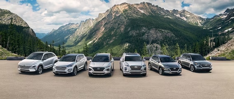 The 2023 Hyundai vehicles include the Santa Fe, Elantra, Santa Cruz, Ioniq 6, Kona, Ioniq 5, Sonata, Tucson, and Palisade.