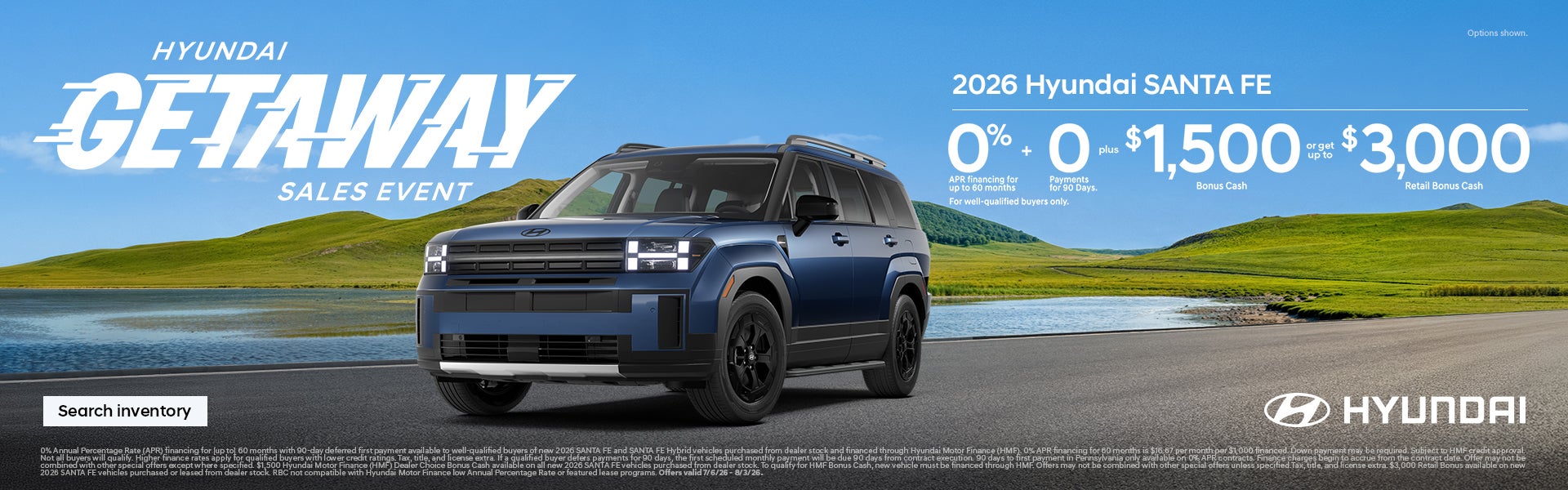 2026 Hyundai Santa Fe APR and Bonus Cash Offer