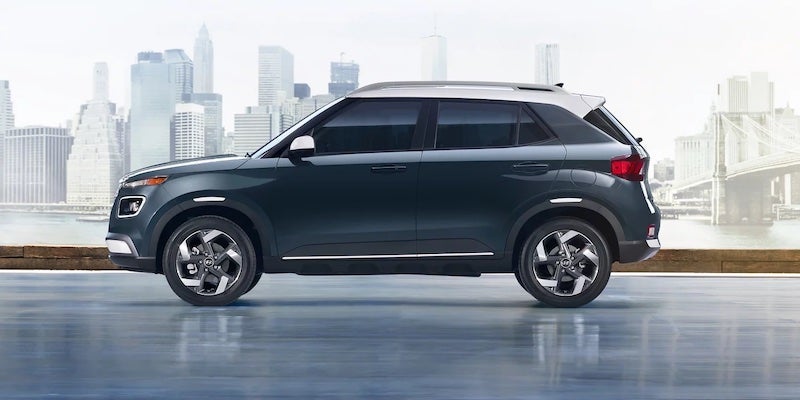 The 2026 Hyundai Venue is a subcompact SUV with a 1.6-liter engine, seating for 5 passengers, and 31.9 cu ft of cargo space.
